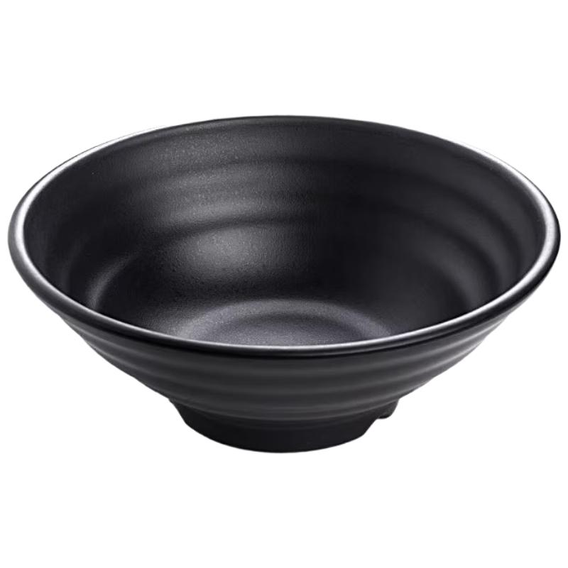 Czarna Matowa Melaminowa Miska do Ramenu w Stylu Japońskim