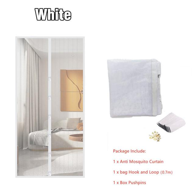 New Tool-free Magnetic Screen Door Curtain Anti Mosquito Net Bug Fly Partition Curtain Automatic Closing Ventilation Door Screen