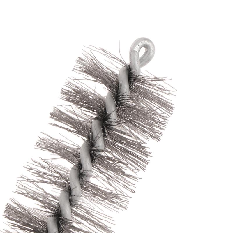6 Pcs Stainless Steel Pipe Cleaning Brush Set 1/4" Hexagonal Bar Twisted Wire Hole Brush Cleaning Brush Bristle Wire Brush Hole