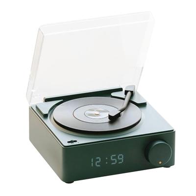 Platespiller Bluetooth-høyttaler 3 moduser HiFi stereolyd Bærbar trådløs platespillerhøyttaler Alarm