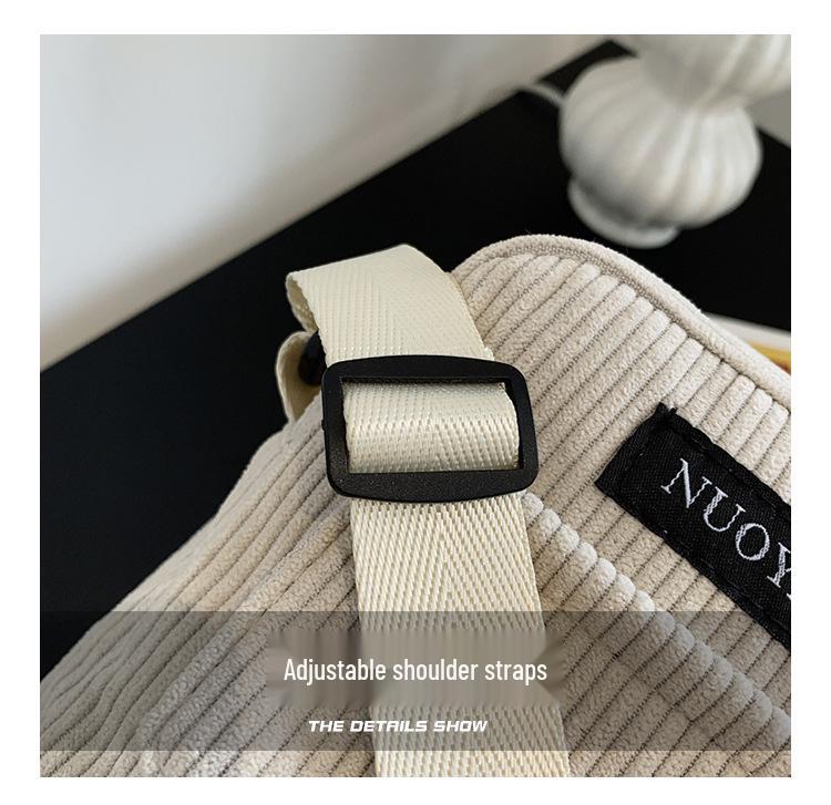 Women's Corduroy Crossbody Bag - Casual & Fashionable Canvas Shoulder Bag