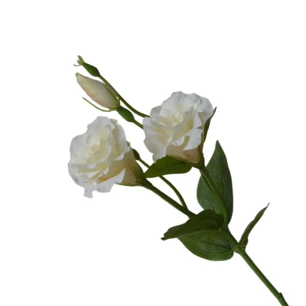 Real Touch Artificial Lisianthus Flowers Silk Flowers Lifelike Fake Eustoma Flower DIY Party Supplies Artificial Bouquet