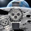 Ceas de mână bărbătesc de 39 mm cu mișcare VK63 Cronograf Geam de safir și Curea de cauciuc Ceas de afaceri de lux personalizat pentru bărbați