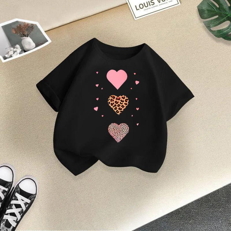 Girls' Fashionable T-shirt For Summer, Children's Casual Top