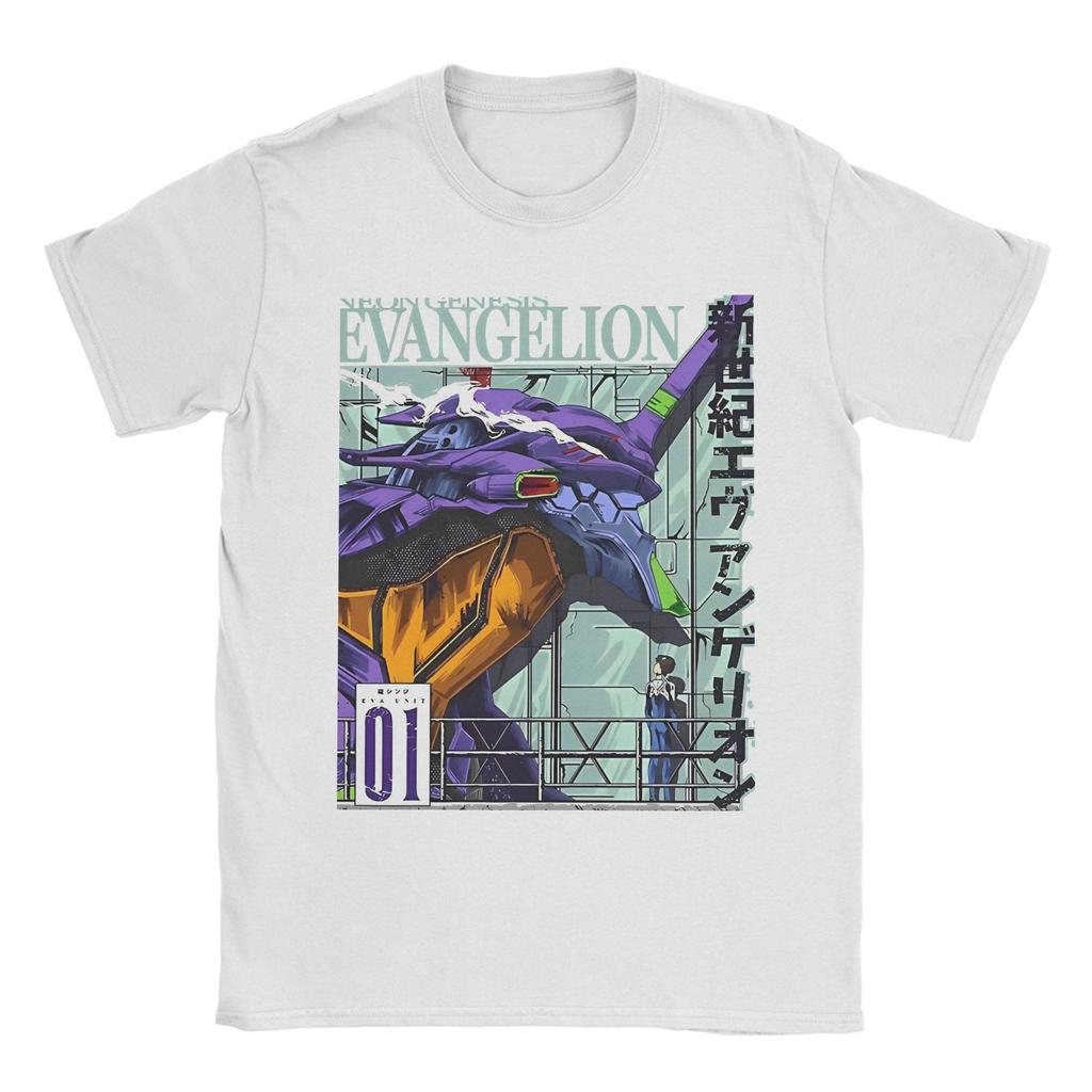 Novelty EVA Asuka T Shirt Unisex Round Neck Short Sleeve Tops Anime Manga Cute Girl Cotton Summer Top Tee
