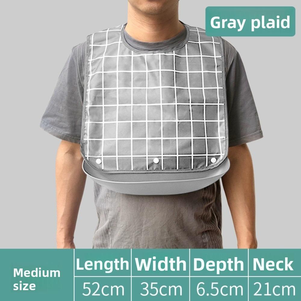 Schmutzabweisender Erwachsenen-Latz Wasserdichte Erwachsenen-Schürze Tragbare Speichel-Servietten Esshilfe