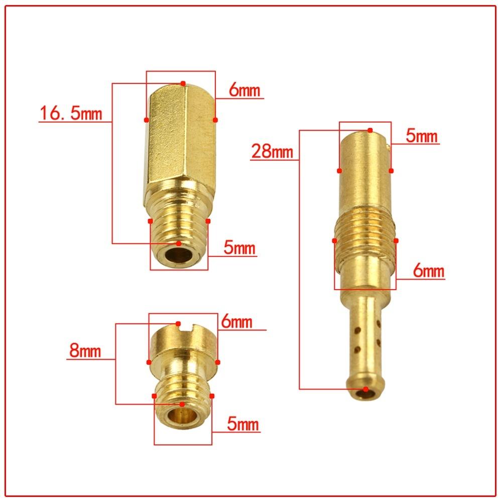 10-20Pcs Set Mortorcycle Slow/Pilot Jet Scooter Main Jets For PWK PWM KSR NSR PJ Keihin PE NSR OKO CVK Carburetor Main Nozzle