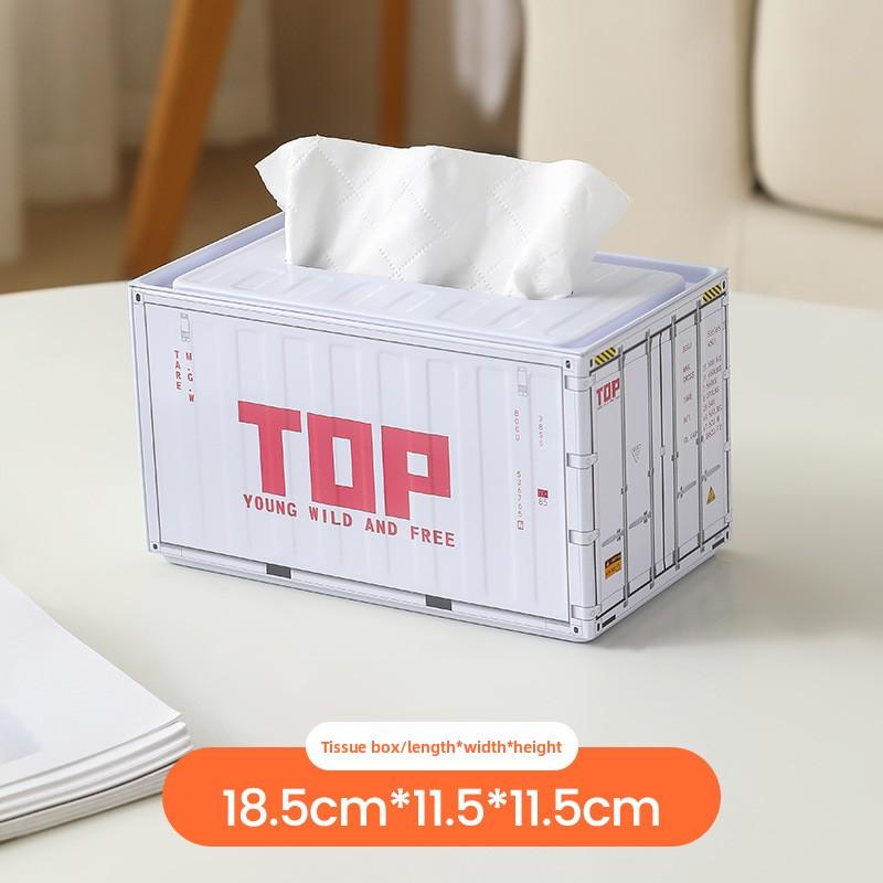 Paper Towel Box Container Iron-wrought Paper Drawer Box Tinplate Creative Paper Drawer Box Household Living Room Simple Style
