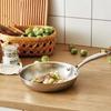 Triply Stainless Steel Induction Frying Pan - Non-Stick, Oven Safe, Riveted Handle, Toxin-Free Cookware
