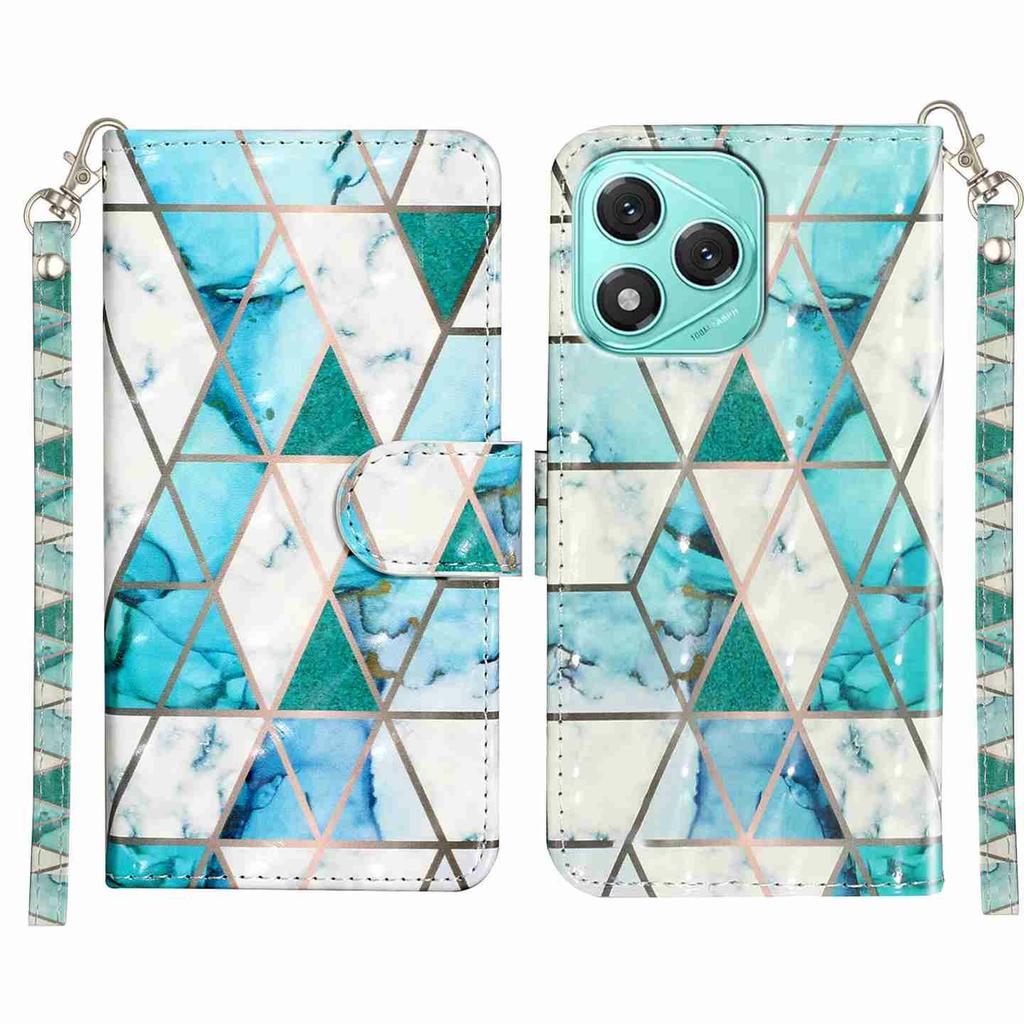 For Honor 400 Lite 5G Wallet Case 3D Pattern Printed Leather Phone Cover with Strap