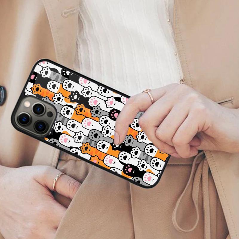 Cute Funny Cats Paws Pattern Magnetic Phone Case For APPLE iPhone 17 Air 16 14 13 12 Pro Max 15 Plus Wireless MagSafe Cover