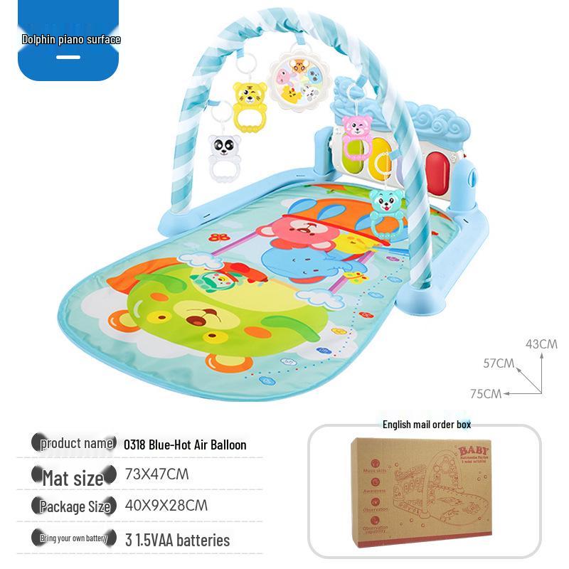 Baby Fitness Rack Musik-Spielmatte mit Klavier- und Trommelfunktionen