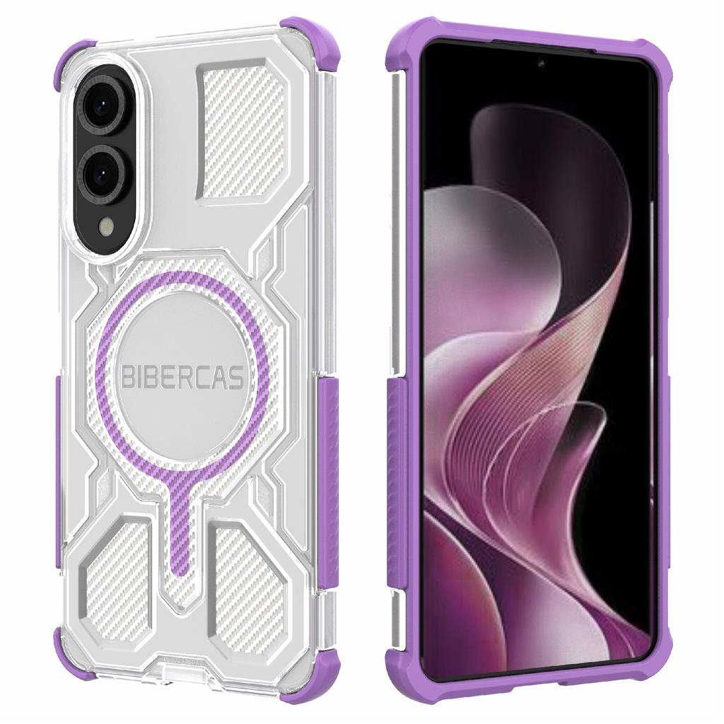 BIBERCAS J-16 Transparent Series For Samsung Galaxy S25 Edge Case Compatible with MagSafe TPU+PC Phone Cover