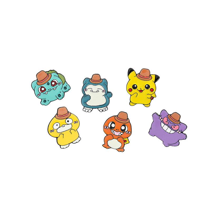 Süße Pokemon Metallabzeichen: Gengar & Enton Brosche