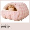 Cat Cave Removable Washable Sleeping Cave Semi-Enclosed Cat House For Home Bedroom Balcony Apartment Indoor Relaxation Daily