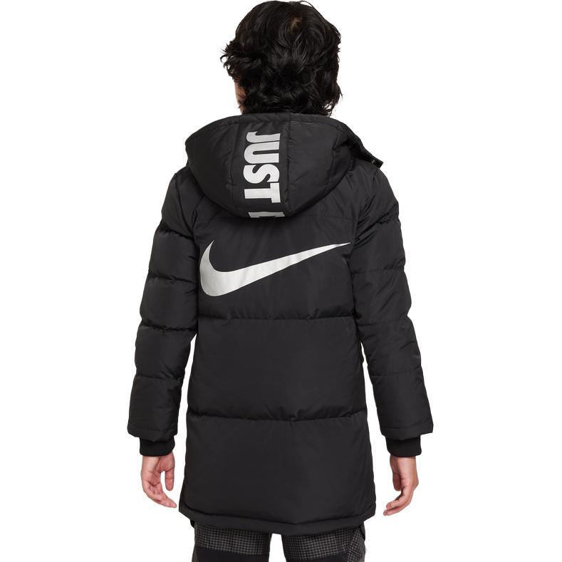 Nike Down Jacket Kids Solid Color Hooded Casual Kids Jackets Black DR5582-010