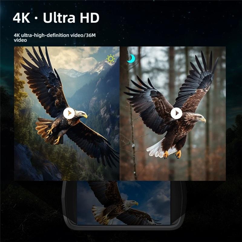 New 4.5 Inch Large Screen Night Vision Binoculars, 8X Digital Zoom 4K HD Dual Lens Infrared Telescope Outdoor Gear