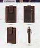 Black Angel FRID Vintage Crazy Horse Leather Automatic Card Holder with Buckle - Genuine Leather Wallet.