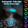 1PC Luce Notturna per WC con Sensore di Movimento Luce LED per WC 7 Colori Ricaricabile Lampada Notturna LED per Decorazione Bagno Toilette