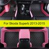 Car Floor Mats For Skoda Superb 2013 2014 2015  Auto Foot Pads Automobile Carpet Cover Interior Accessories
