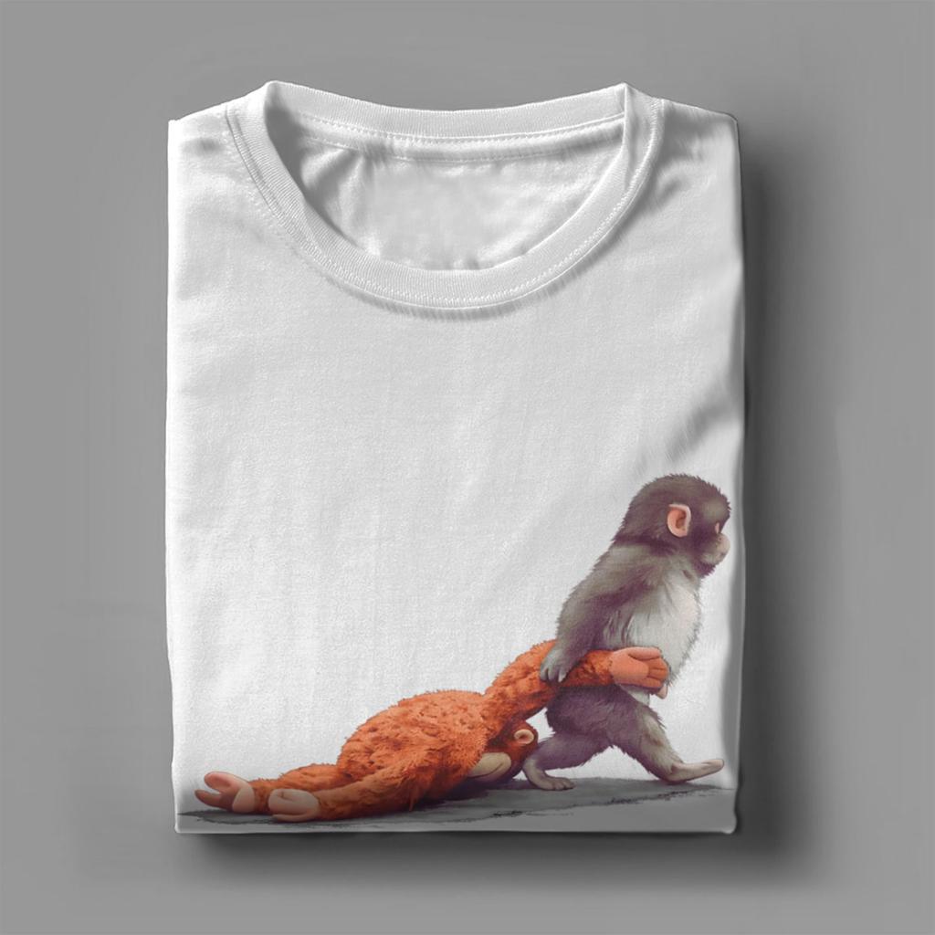 Monkey Meme Monkey Punch T Shirt Unisexs Pure Cotton Awesome TShirts Round Collar Tee Shirt Short Sleeve Clothes Birthday Gift