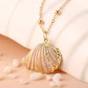 32 Styles Charm Boho Natural Shells Necklaces Scallop Pendant Necklace For Women Gifts Chain Style Alloy Seashell Summer Jewelry