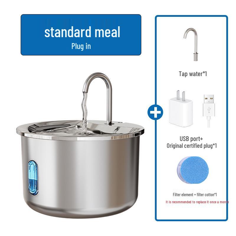 Smart Stainless Steel Automatic Cat Water Fountain with Sensor