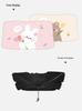 Cute Cartoon Bear & Rabbit Car Sunshade - Creative Summer Windshield Heat Insulation & UV Protection