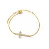 Zircon Flower Bracelet Women's Fashion Light Luxury Design Gold Chain Light Luxury Jewelry