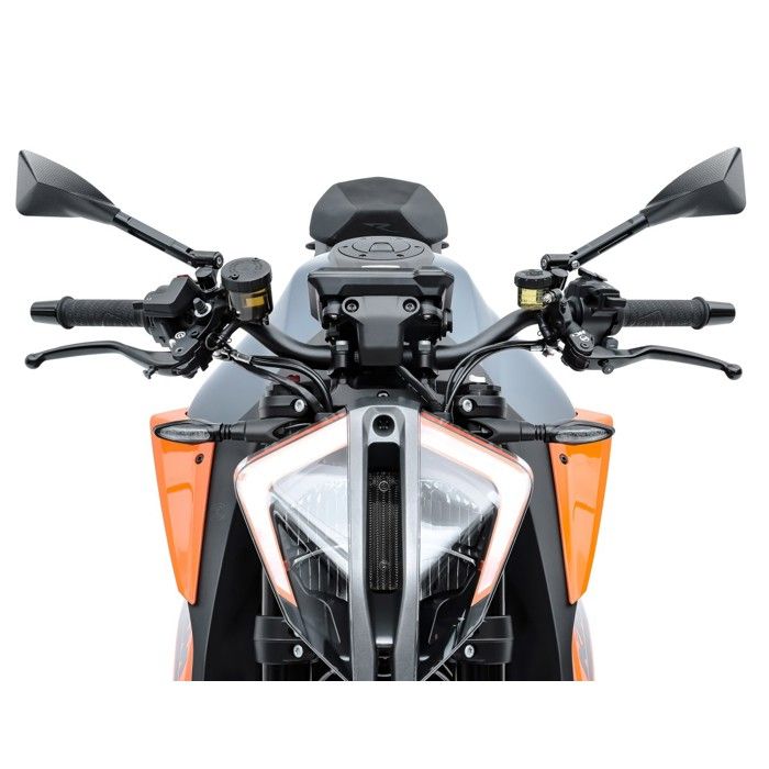 Rétroviseur de guidon Moto Miroir CNC Aluminium large noir