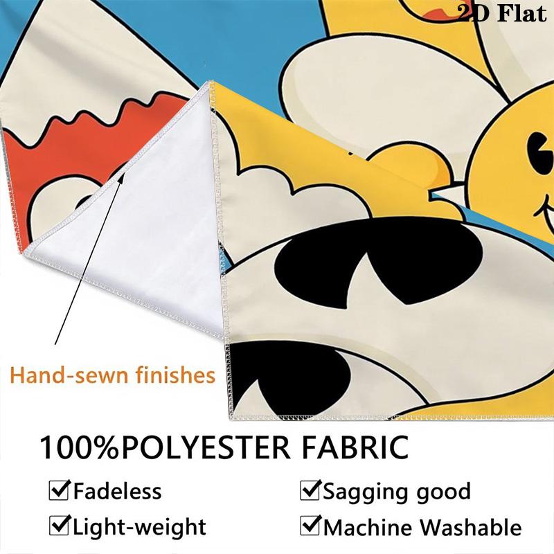 Colorful Cartoon Characters Pattern Home Decor Tapestry, Wall Hanging, Decorative RV Wall Cloth.ZGT0914166
