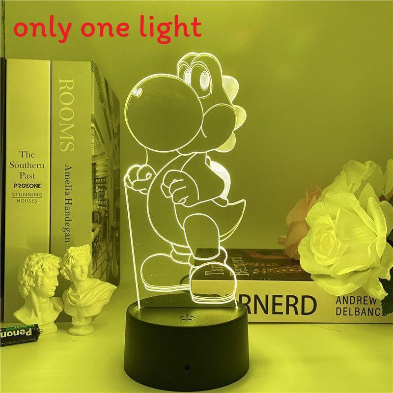Super Mario Usb Night Light With Color Changing Led For Gaming Room Decor