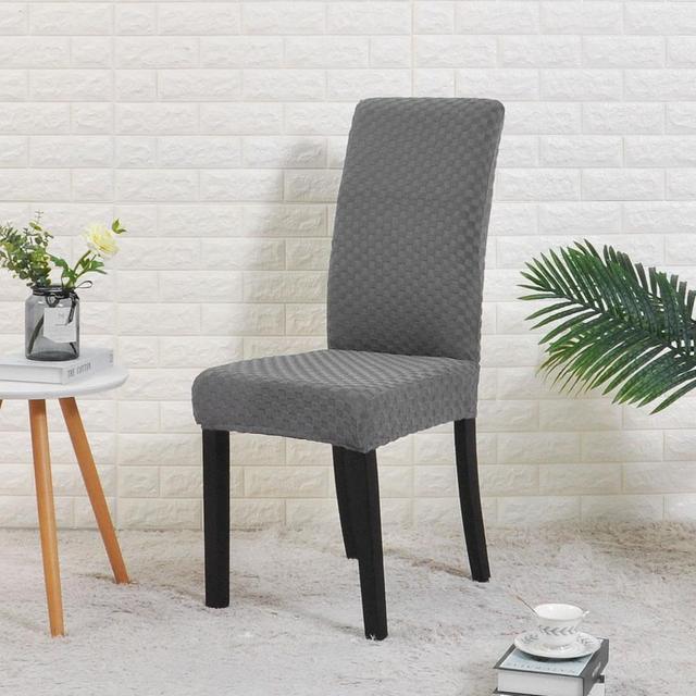 Jacquard Stuhlbezug für Esszimmer Spandex Stretch Stuhlbezüge Sitzbezug für Bankett Party Hotel