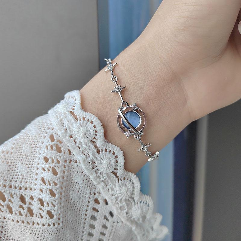 Elegant Inlaid Rhinestone Korean Bracelets Gold Colour Flower Charm Bracelet For Women Fashion Jewelry Accessories Party