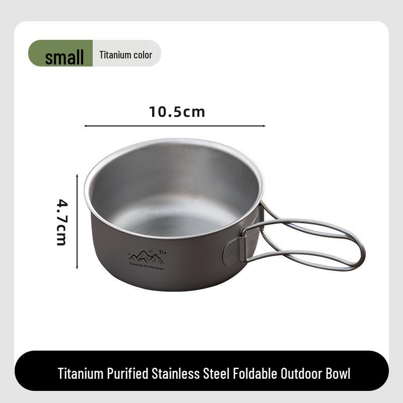 Japanese-Style Titanium Camping Pot: Portable, Foldable, Multi-Functional Outdoor Cookware for Soup and More Folding Bowl