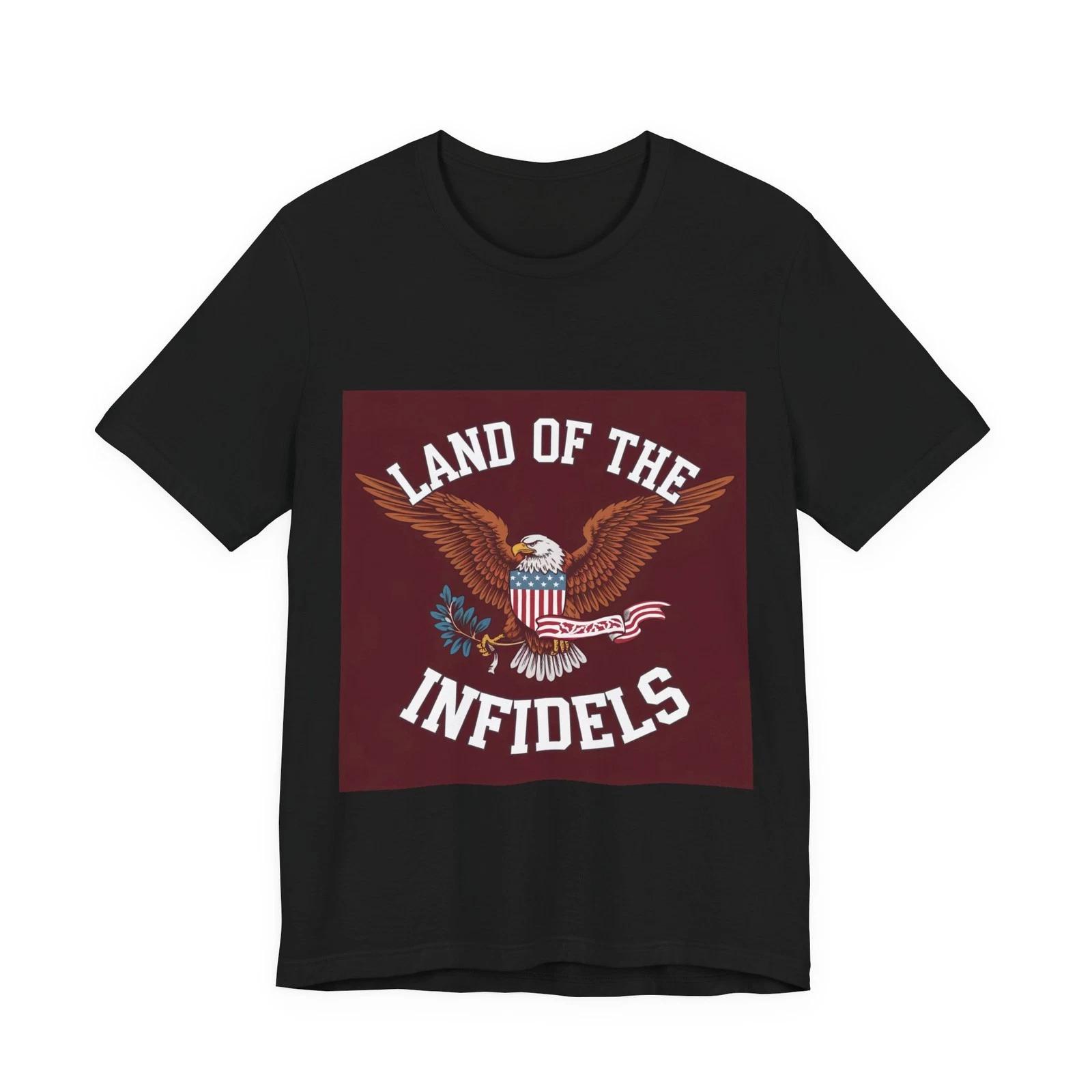 Land Of The Infidels Patriotic Unisex T-Shirt USA Veterans M