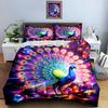 Bunt, Pfau, Geometrisch Bettwäsche Bettbezüge Bettbezüge Kissenbezüge Geschenke (1 * Bettbezug 2 * Kissenbezüge, ohne Bettdecke)