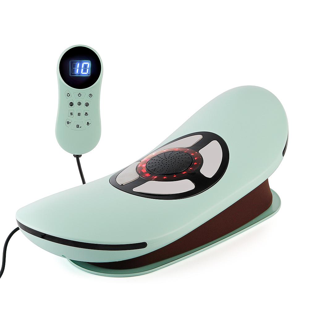 Electric Waist Spine Support Waist Back Massage Machine Waist Traction Massager Height Adjustable Lumbar Traction Massager зелёный