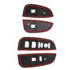 4pcs Car Window Glass Switch Lift Cover Trim for Honda HR-V HRV - Carbon Fiber Inner Armrest Cover Decoration