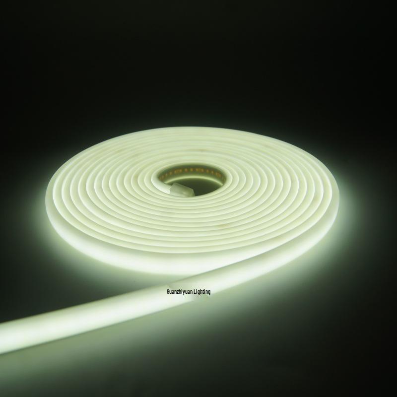 Waterproof Flexible COB LED Light Strip for Indoor/Outdoor Use, 110V/220V, Ideal for Living Room Ceiling and Background Wall.