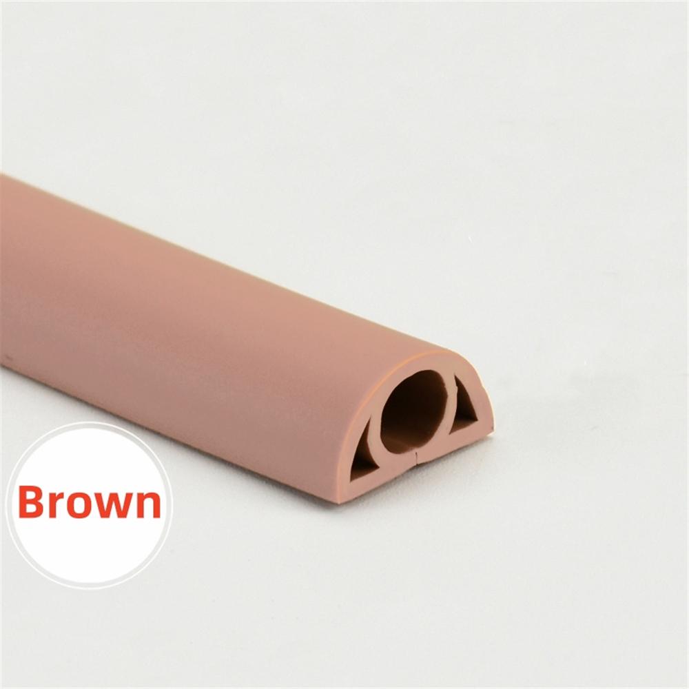 

1Pc 1/3Meter Cord Management Channel,Invisible Decorative Wire Cover, Anti-Step Protector, Adhesive Soft Cable Raceway with Cap 8mm&1m коричневый
