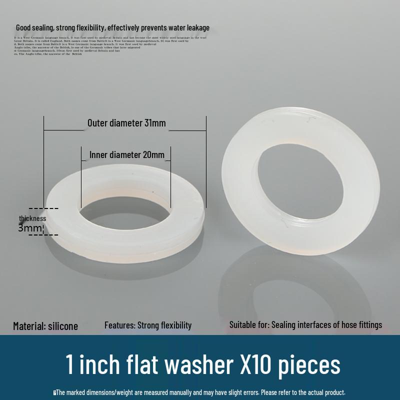 4-Minute Water Heater Seal: Silicone and Rubber Gaskets for Shower, 6-Point Inlet Pipe, 1-Inch Water Meter