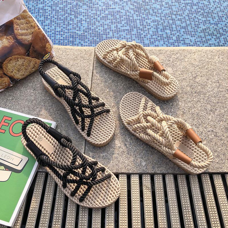 Sandals Woman Shoes Braided Rope with Traditional Casual Style and Simple Creativity Fashion Sandals Women Summer Shoes