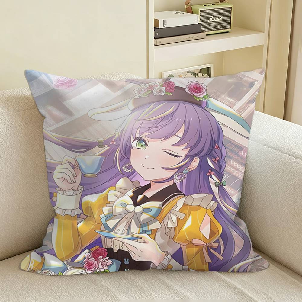 LoveLive KKozue Otomune Square Sofa Pillow Cover Solid Color Living Room Home Decor Cushion Case