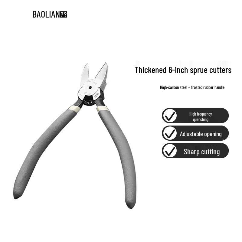 Industrial Grade 6-inch Diagonal Cutting & Sprue Pliers