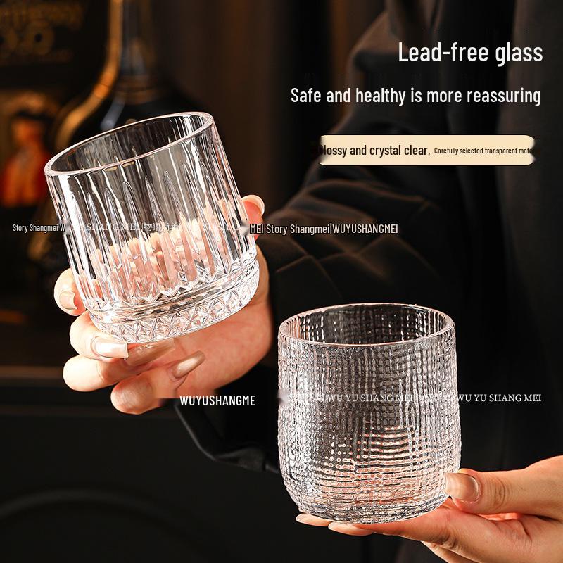Retro Embossed High-End Whiskey and Beer Mug Glassware