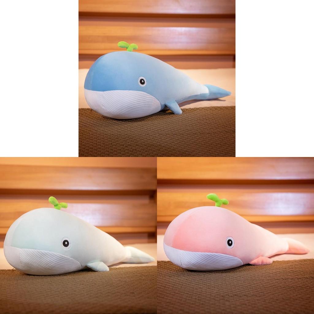 With Grass Whale Plush Toy Marine Animal Stuffed Doll Bedroom Decoration Gift