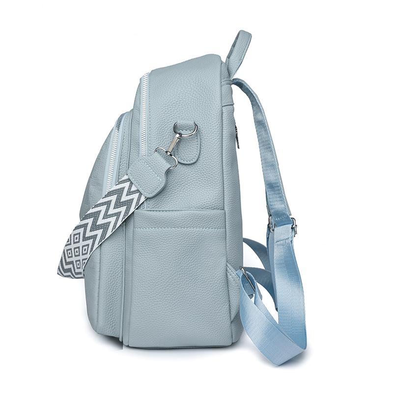 Women's Soft Leather Large Capacity Backpack Multi-Function Shoulder Bag