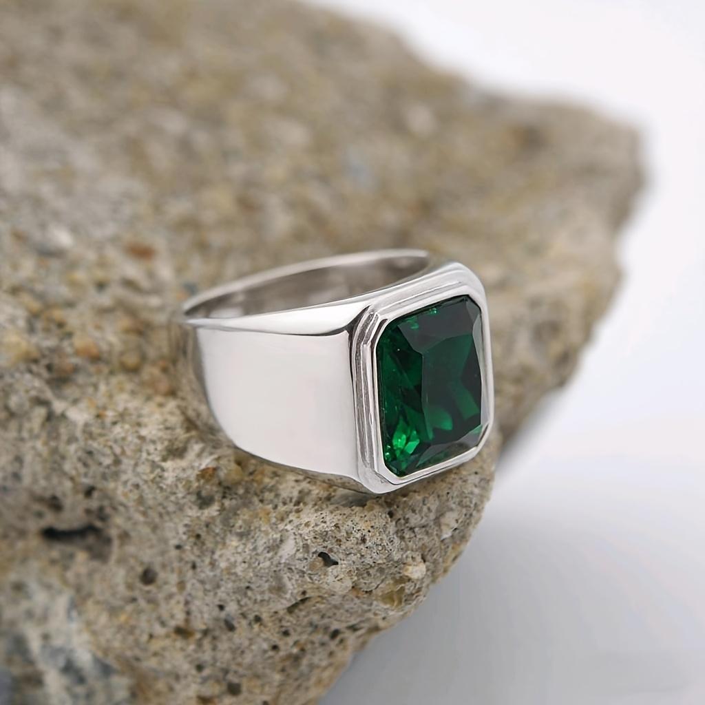 R3381 Men's High Quality 316LStainless Steel Multiple Gemstone Styles Onyx Rings