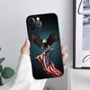 American USA Flag Eagle Phone Case for iPhone 11 15 Pro Max Case Coque 14 Plus 13 Pro 12 11 X XS XR 6 7 8 SE 2020 TPU Soft Cover